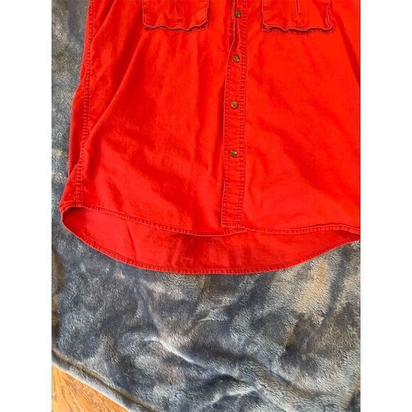 Vintage Redhead Men's M Dark Red Button-Up Shirt Short Sleeve - Picture 2 of 8